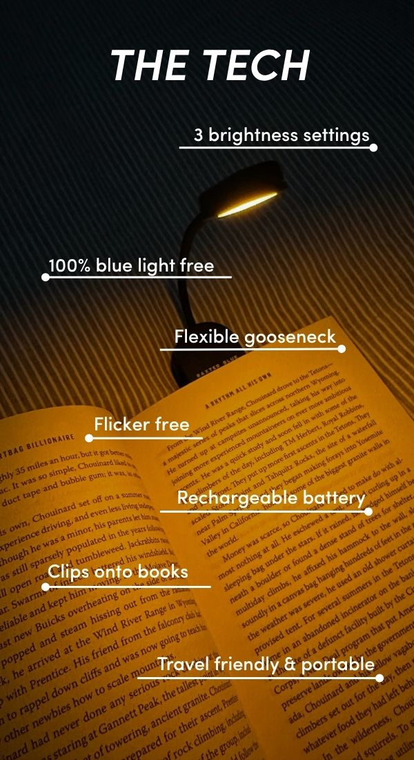 Evening Glow Amber Book Light