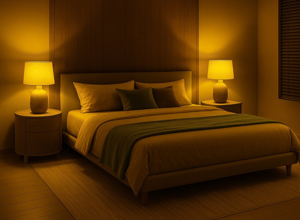 Curated visual reference: Fresh Look at Evening Glow Amber Light Bulb Blue Light Free Lighting For